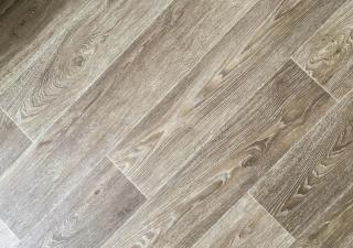 close up image of light coloured vinyl flooring